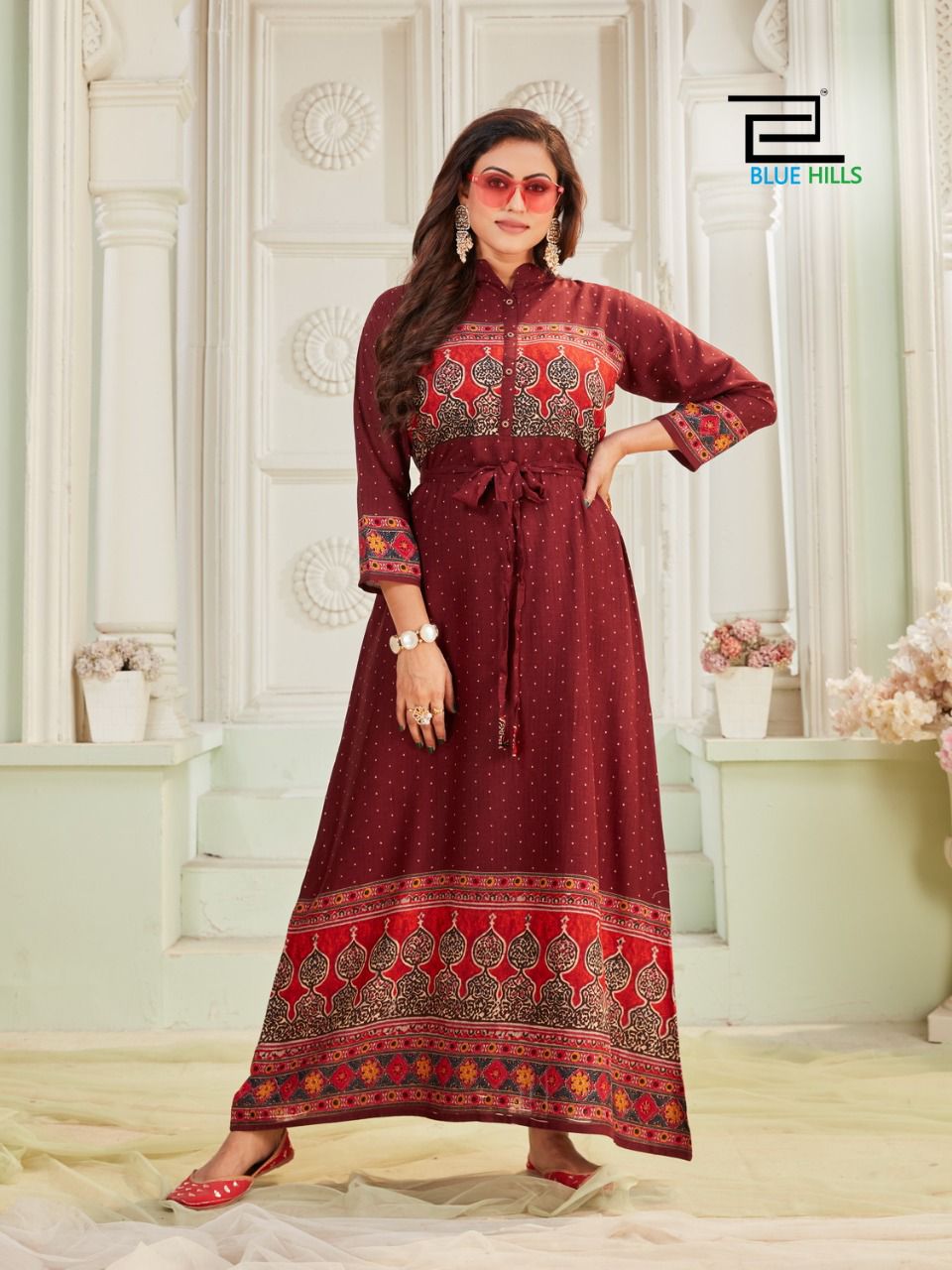 Blue Hills Walkway Touch 1 New Fancy Party Wear Long Anarkali Kurti Latest Collection